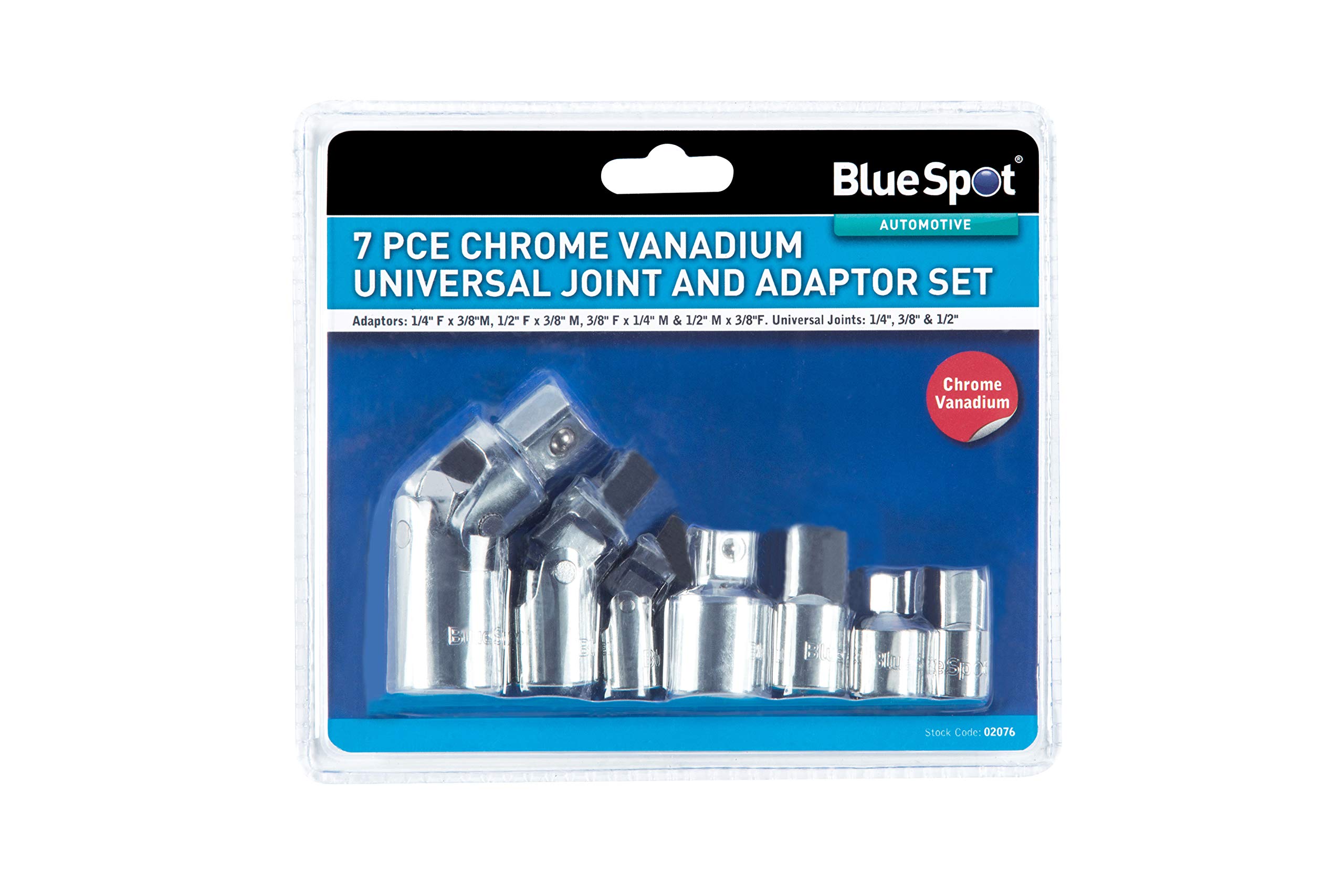 BlueSpot Tools Universal Joint & Adaptor Set 7 Piece