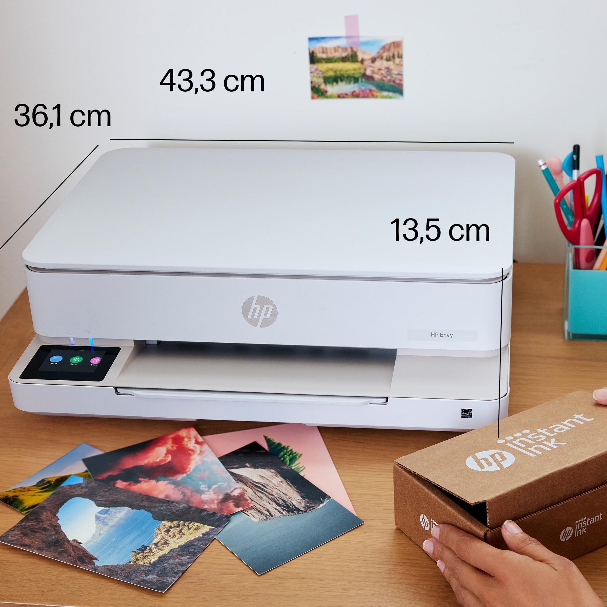 HP Envy 6120e 714L8B, Stampante Multifunzione a Getto d'Inchiostro A4 a Colori, Stampa Fronte e Retro Automatica, Fino a 10 ppm, Wi-Fi, Smart, 3 Mesi di Inchiostro Instant Ink Inclusi, Bianca