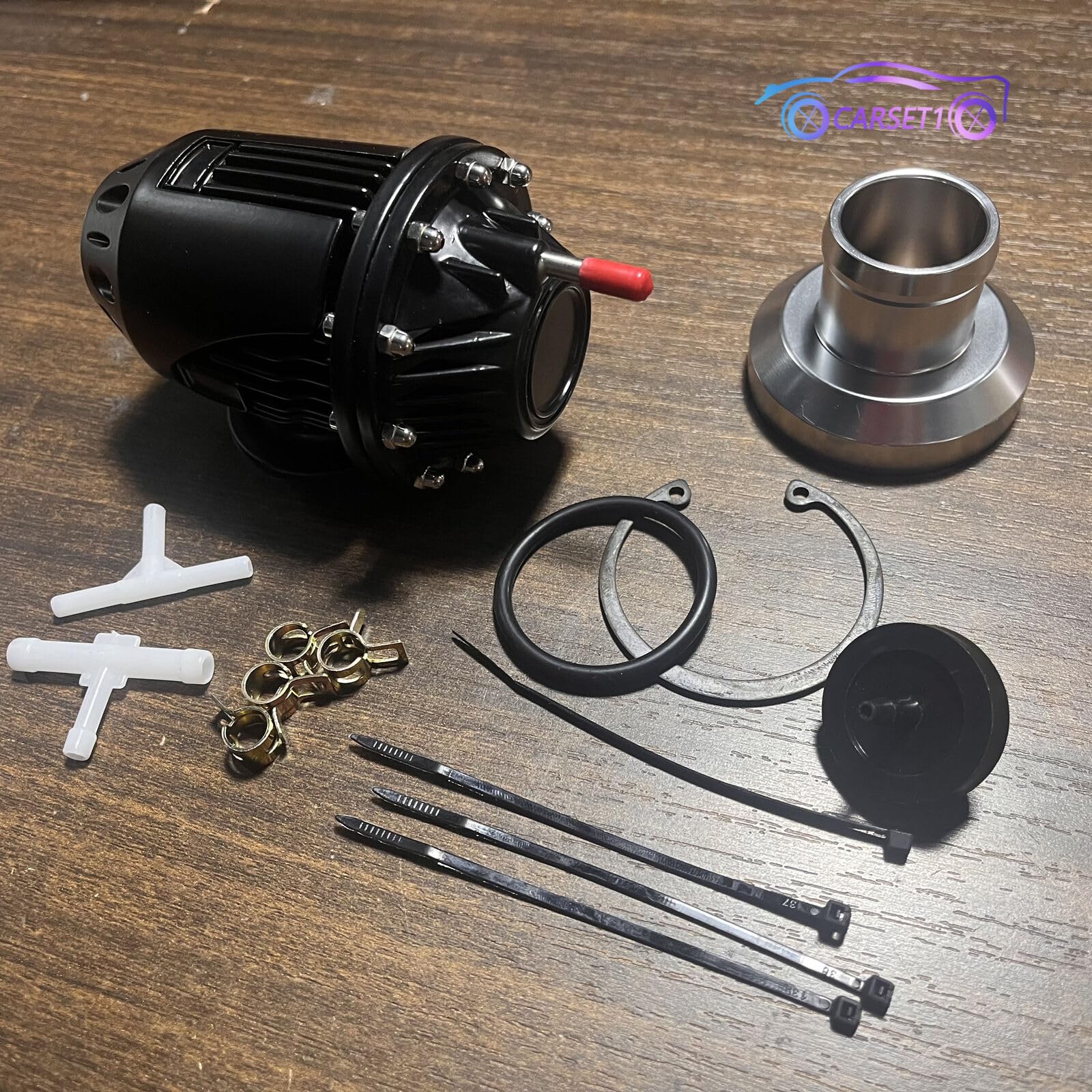 HKS4 SQV4 SSQV IV aluminiowy turbo zawór dmuchawy z adapterem bezpośredniego dopasowania, czarny