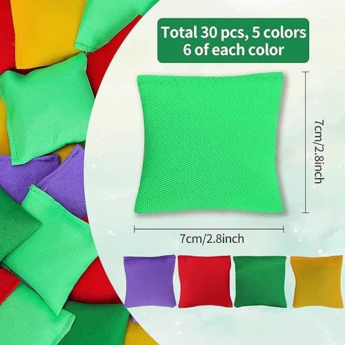 Miniatura 2 de 30 bolsas de frijoles de nailon  Mini pufs coloridos para lanzar juegos familiares