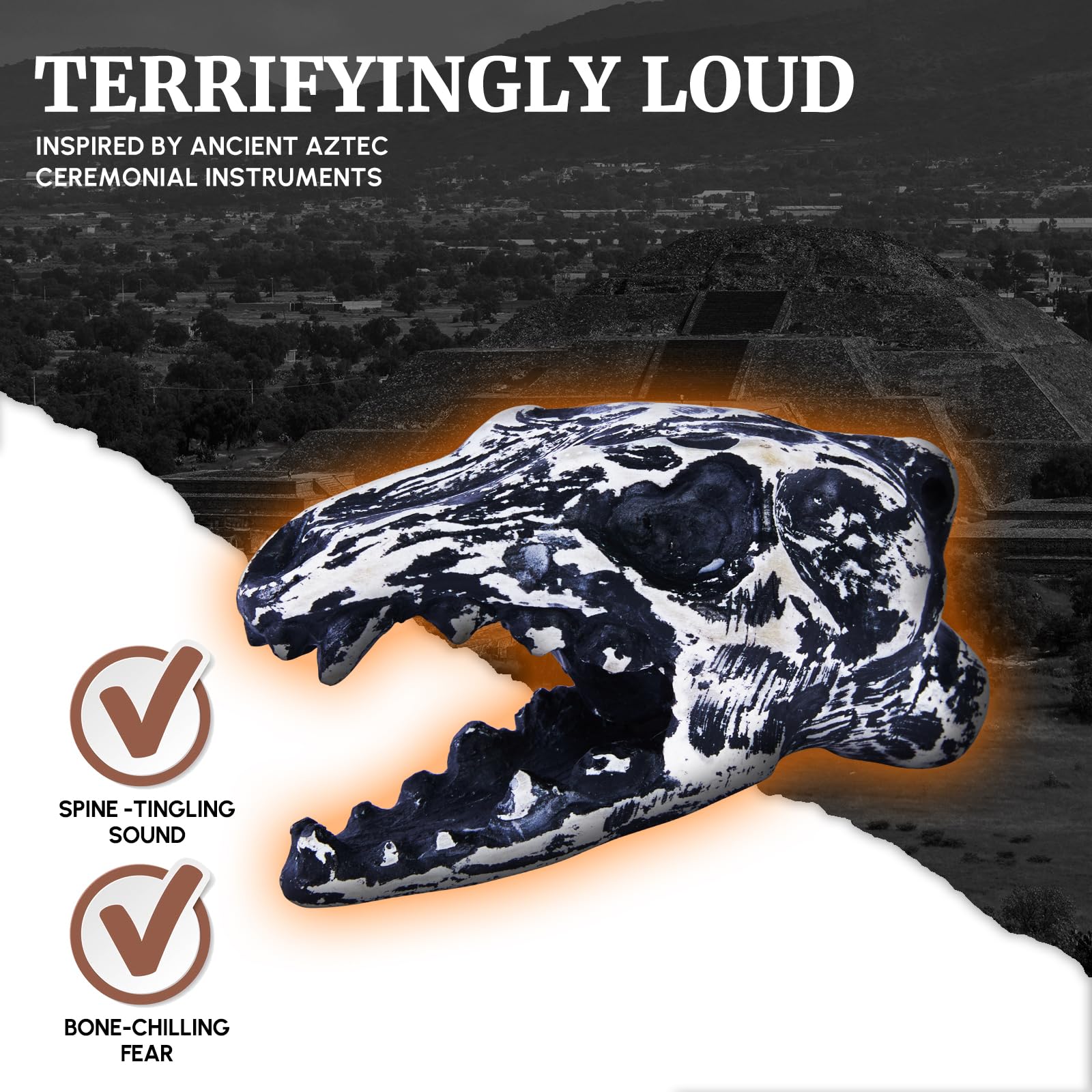 Amazon.com: “The Jackal” Canine Skull Loudest Aztec Death Whistle