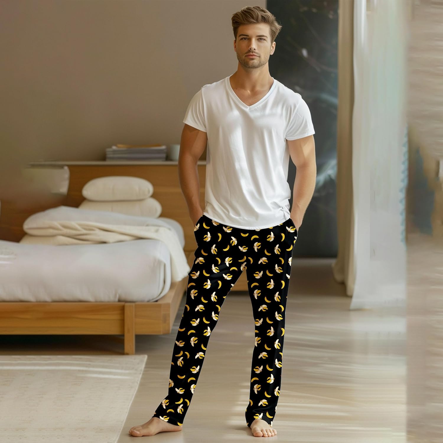 Men'S Pajama Pants Lounge Pajama Super Soft Funny Men Pajama Bottoms With Pockets Drawstring - Image 3