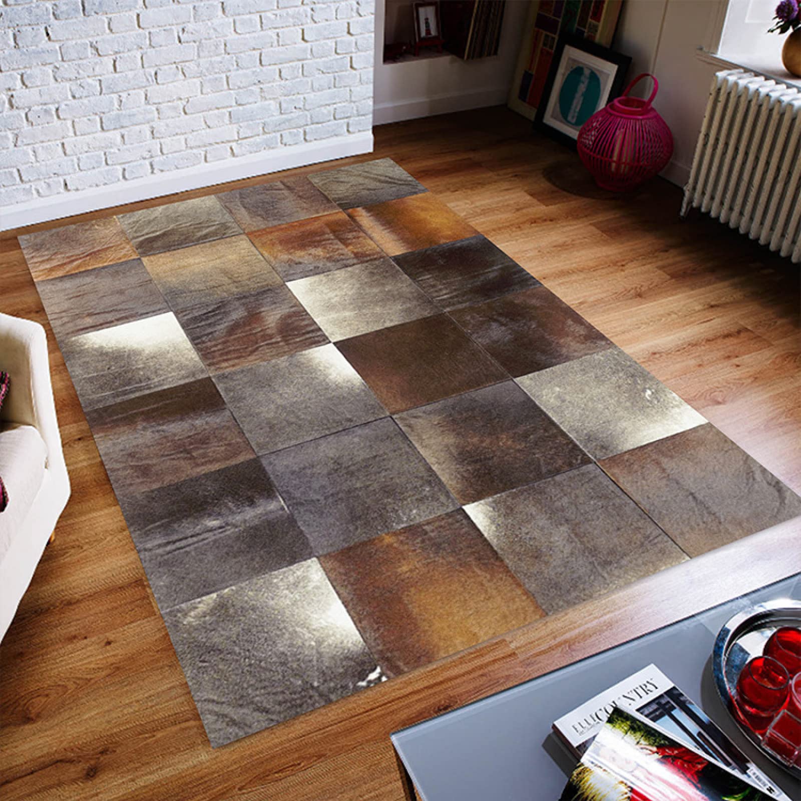 Tapis de couloir chic 80x200 pour entrée cuisine et salon moderne
