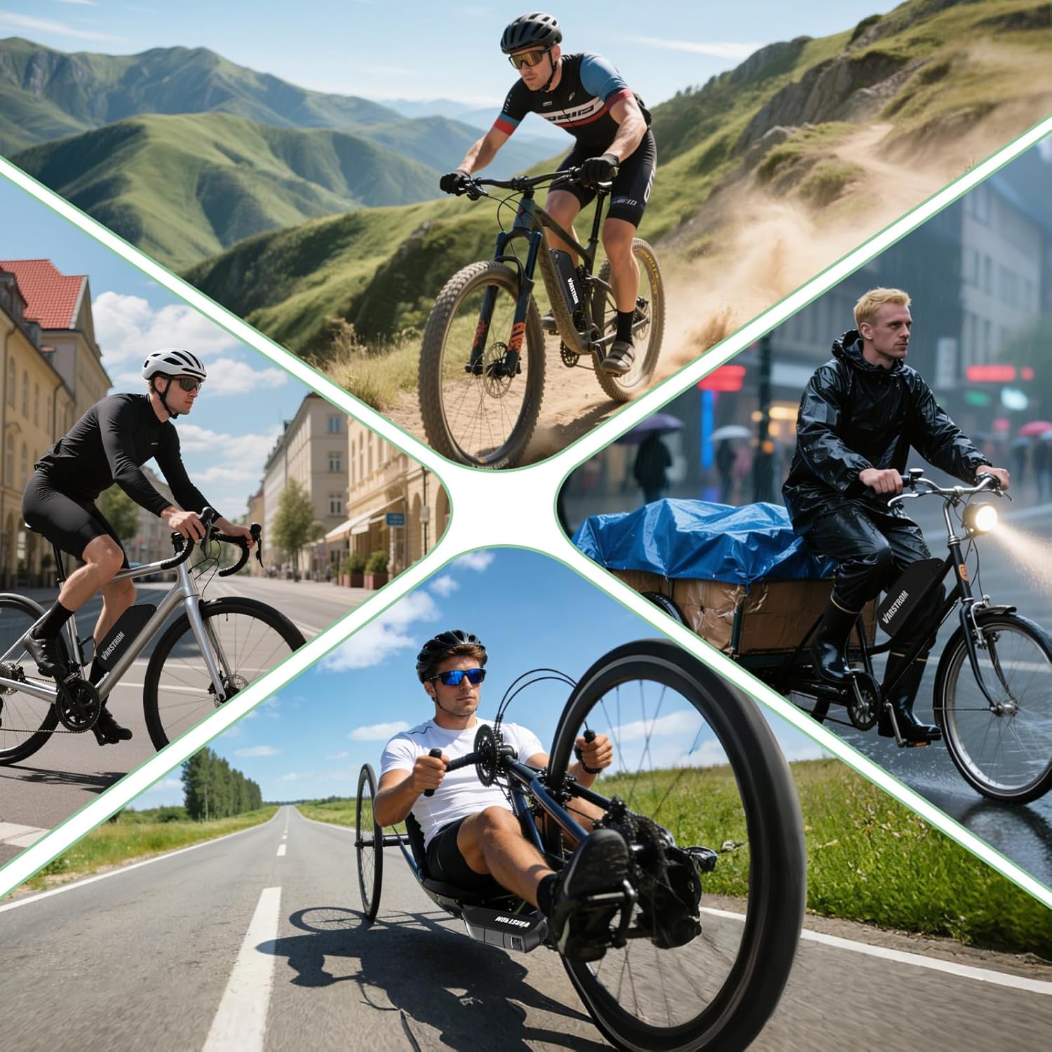 Ebike Battery - Lithium Battery with USB Port for 0-1500W Ebike Conversion Kit,Compatible with Bafang Mid Drive Kit and Other Hub Motor