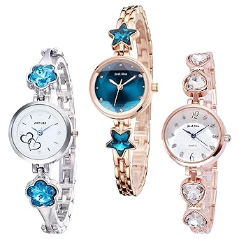 casera Formal Analogue Girls Watch with Metal Strap(Multicolour Dial multicolour Colored Strap)-3 combo set