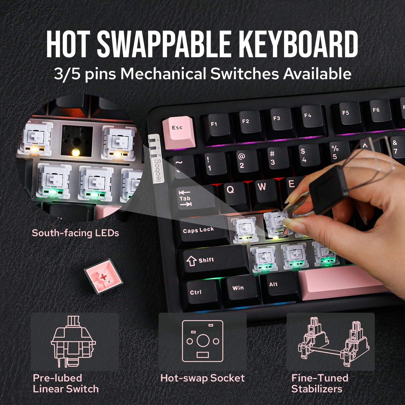 Leobog hi86 kit フルアルミ Epomaker Amazon.com: EPOMAKER X LEOBOG HI86 Wireless Gaming Keyboard