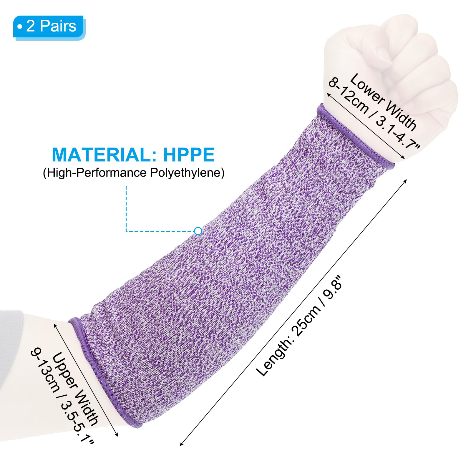 PATIKIL 10 Inch Cut Resistant Sleeve - Image 2