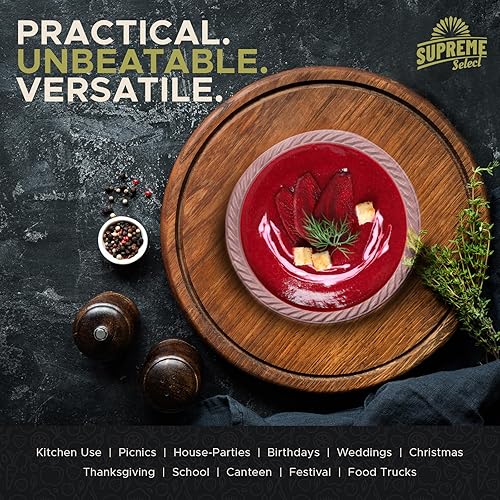 Miniatura 10 de Tazones de plástico desechables transparentes Paquete de 40  Cuencos de 5 onzas Cuencos desechables aptos para microondas - Tazones de sopa,