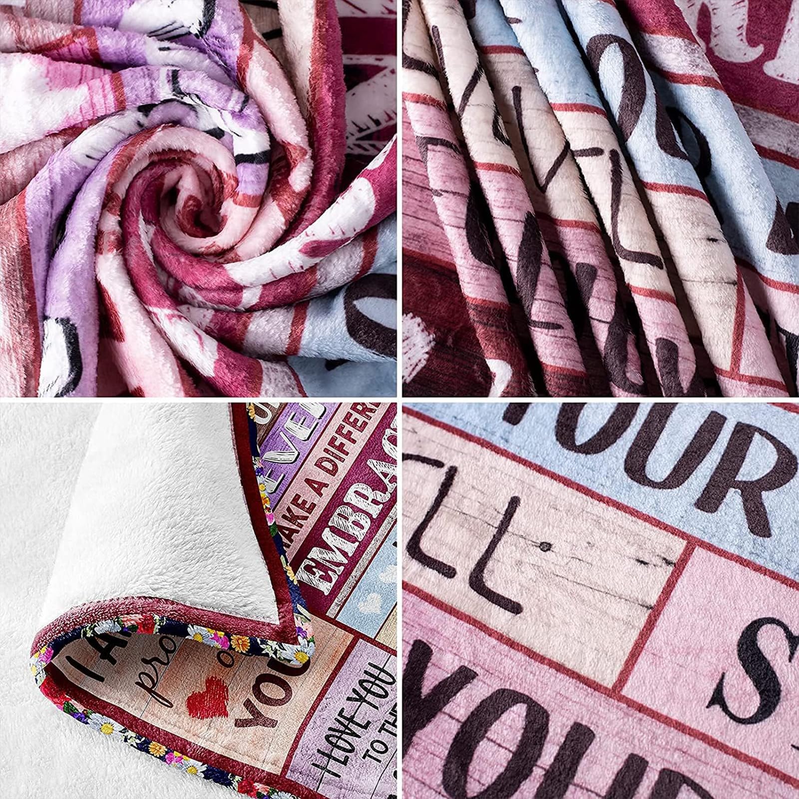 Personalisiertes Geschenk Für Die Ehefrau | Kuscheldecke Mit Liebesbotschaft | Ultraweich, Aus Micro-Fleece