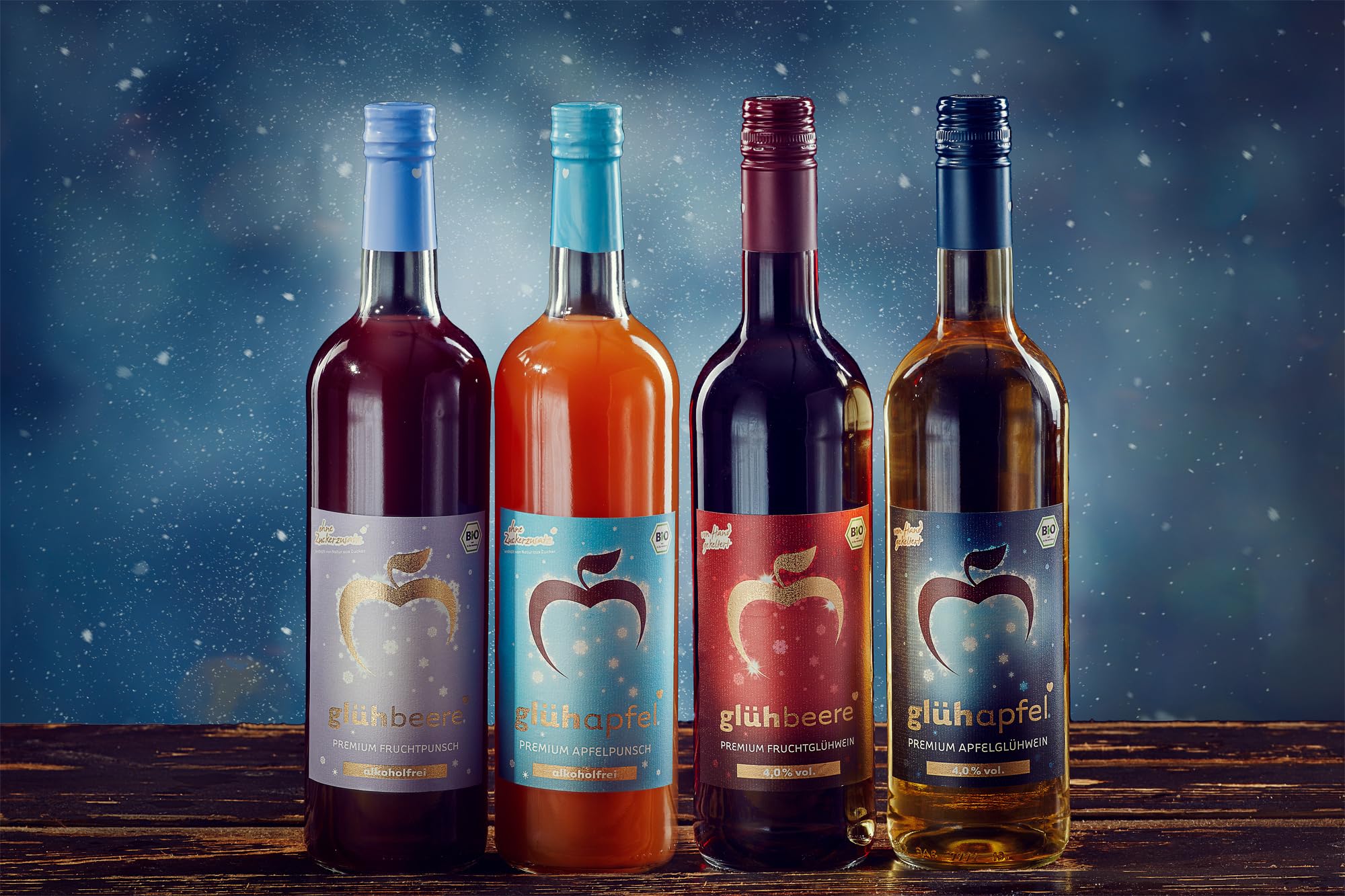 Elbler Vin chaud sans alcool, 1 x 0,75 l, vin chaud aux baies biologiques, à base de fruits biologiques, avec extraits d'hiver de vanille, cannelle et clou de girofle, végétalien et sans gluten, 100