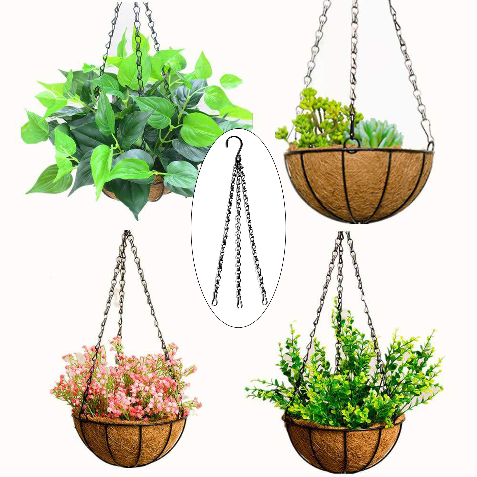 Planter Chain Snapklik.com : 3 Pack 18 Inch Hanging Basket Chain,Hanging Plant Holder ...