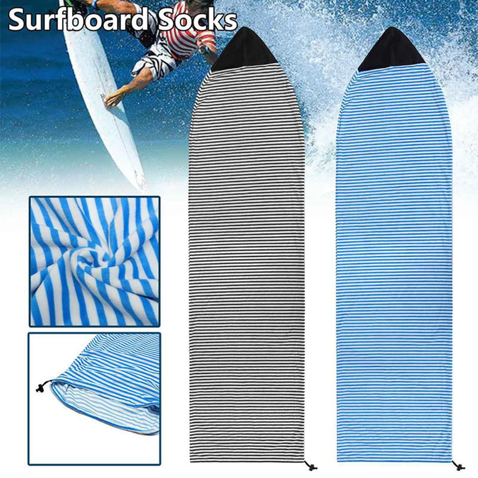 sup Tasche Surfbrett Socke Abdeckung Schutzhülle Board Tasche Schutz Beutel für Paddleboard sup zubehör(200cmx50cm Black)