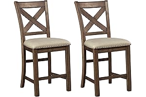 Rustic Farmhouse Upholstered Barstool