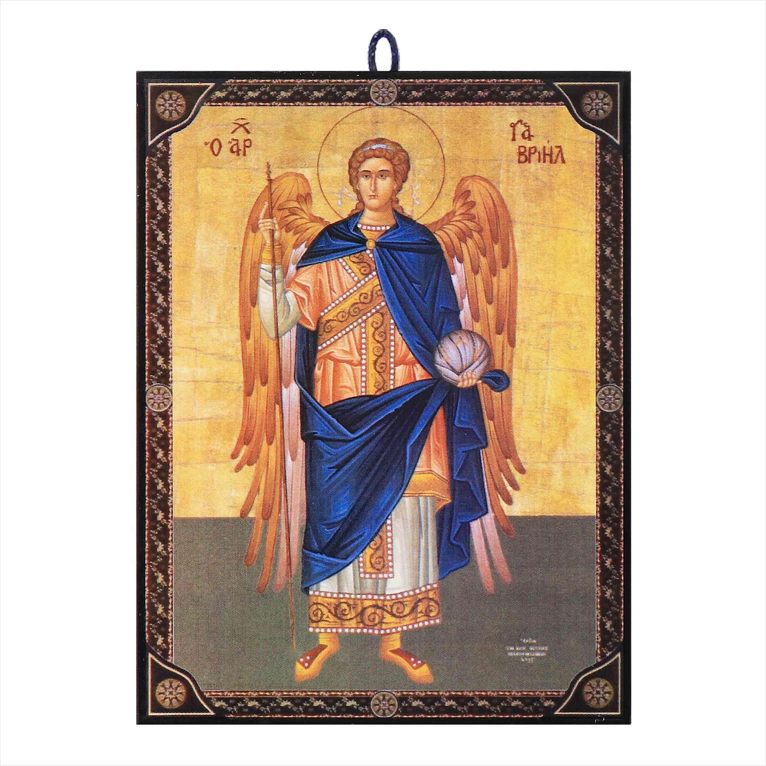 NKlaus Icon Archangel Gabriel 9.7 x 13.5 x 1.2 cm Christian Icon Orthodox from Greece 1024