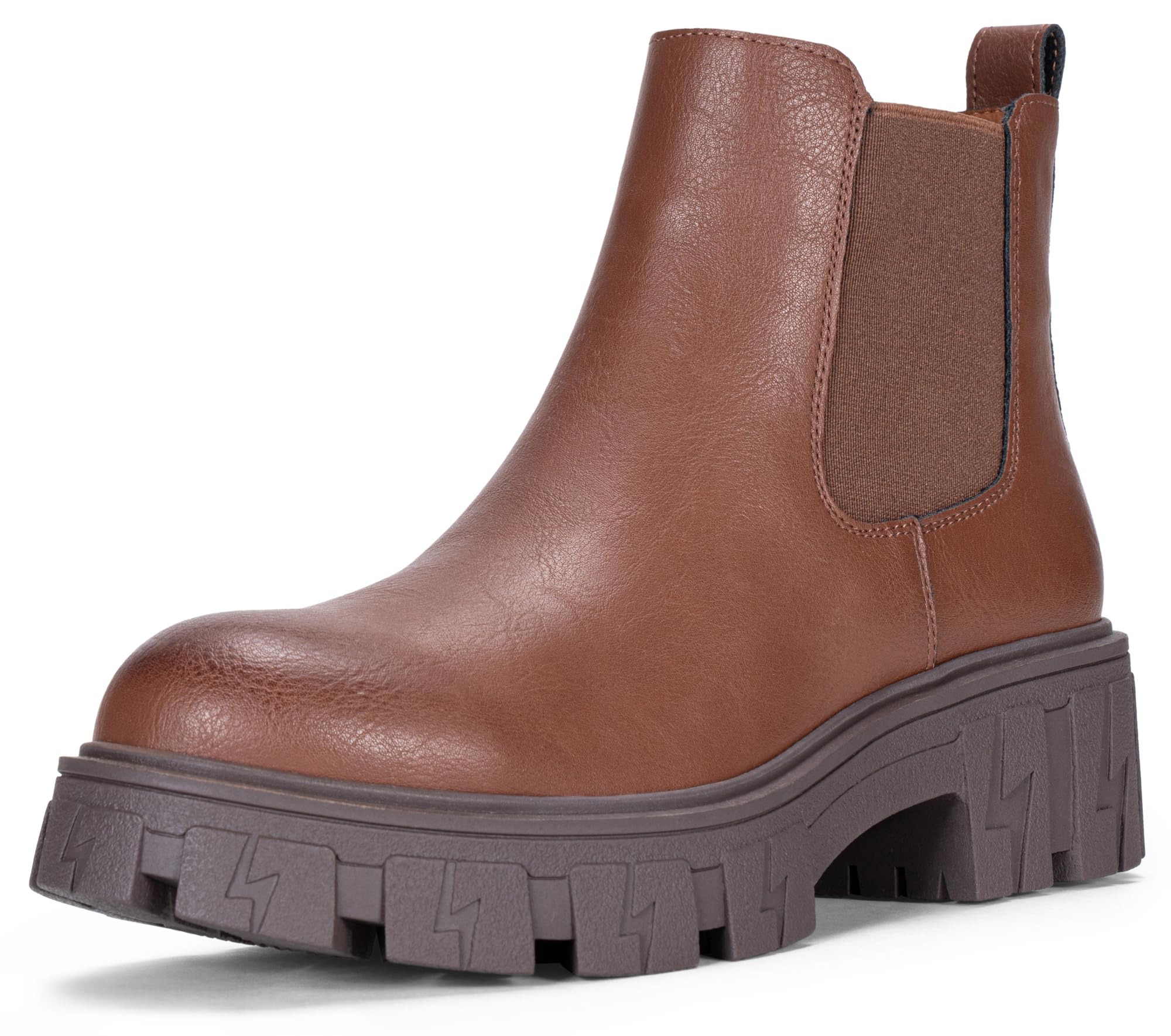 Jeossy Womens 9620 Chelsea Combat Boots Platform Ankle Boots Chunky Heel Fashion Lug Sole Slip on Booties with