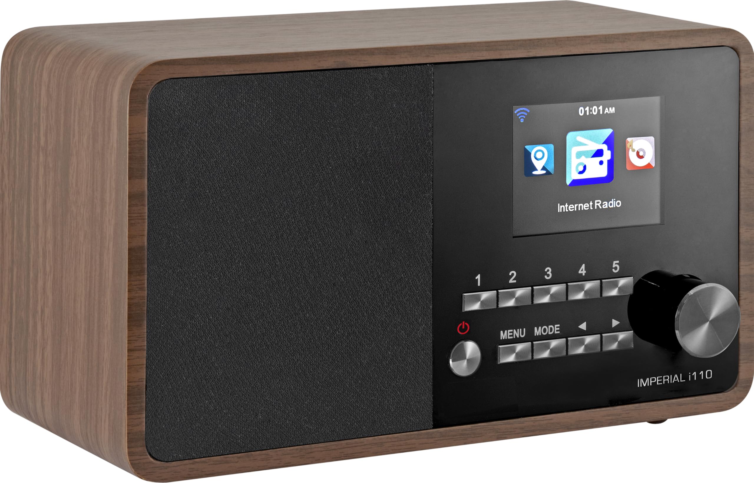 Telestar Imperial i110 Internet Digital Wood - radios (3.5 mm, Internet, TFT, Digital, AC, AAC, MP3, WMA)