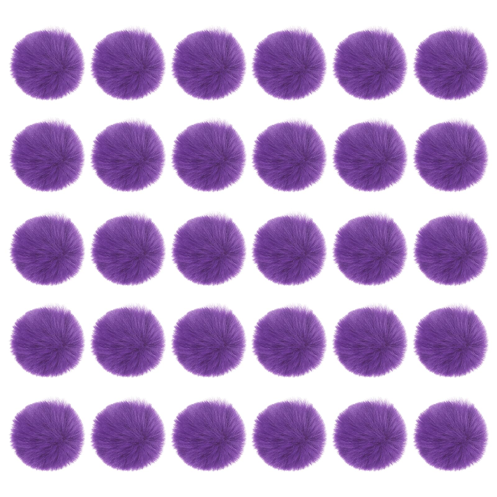 Pompons en fausse fourrure de lapin anti-perte avec boucle élastique pour DIY tricot