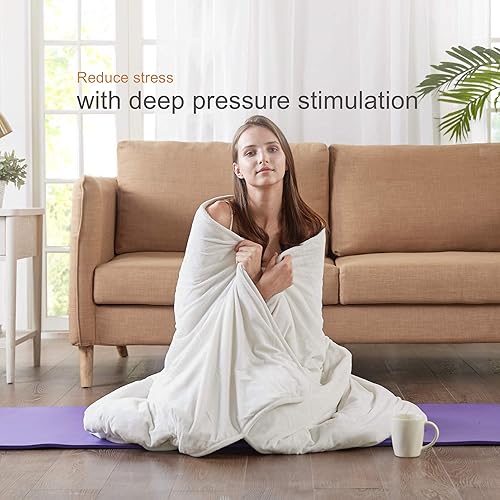 Miniatura 3 de Degrees of Comfort - Manta de peso mejorada  Manta gruesa y mullida que se puede llevar a cualquier lugar, manta para dormir a prueba de frisado,