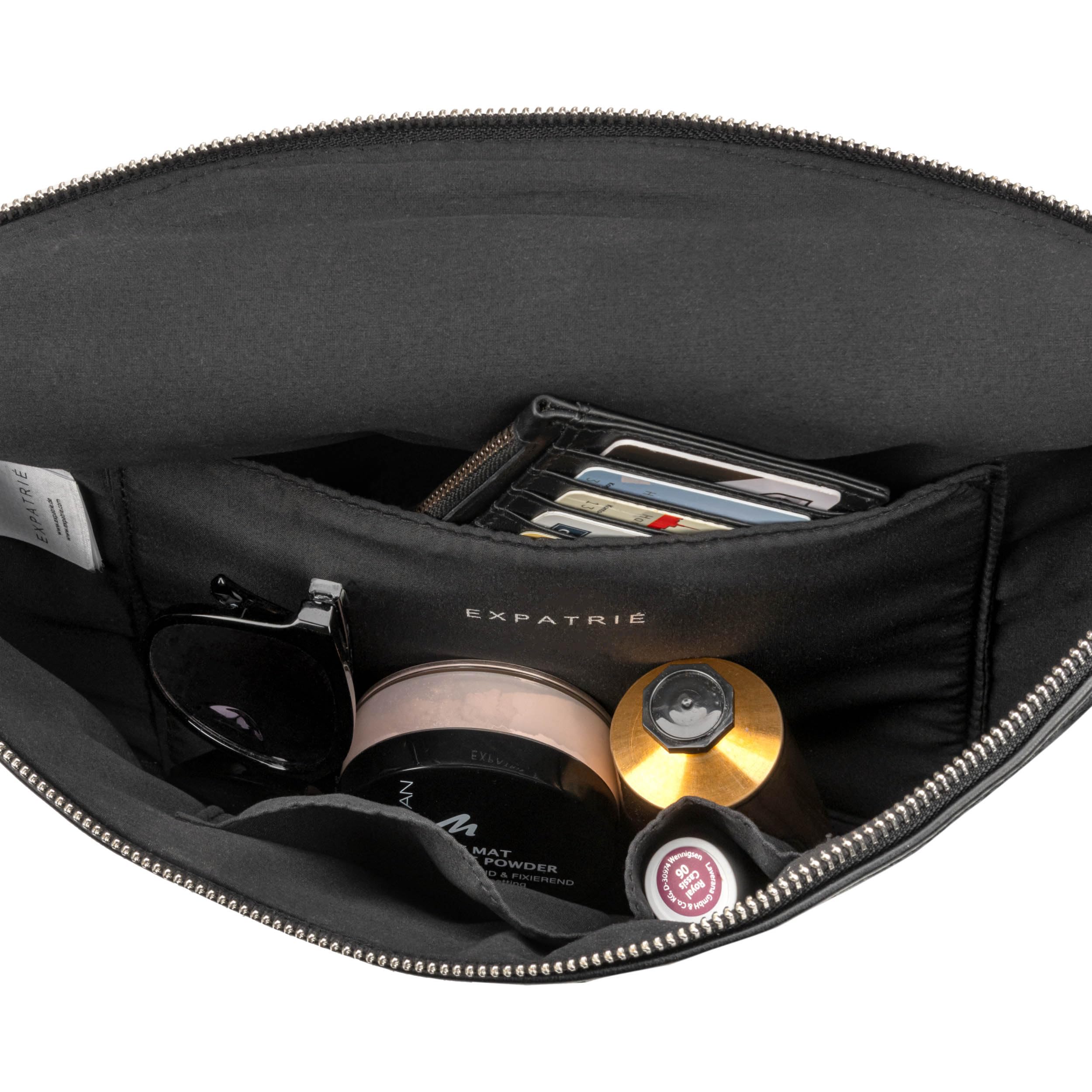 Expatrié Bauchtasche Damen Schwarz - Alice Large - Gürteltasche für Festival, Reisen & Alltag aus Veganem Leder - Brusttasche Stylisch - Wasserabweisend
