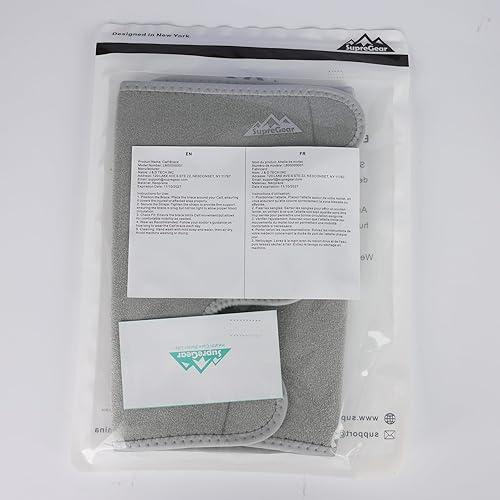 Miniatura 8 de supregear Soporte de pantorrilla, férula ajustable de compresión para pantorrilla, para hinchazón muscular, alivio del dolor, senderismo,