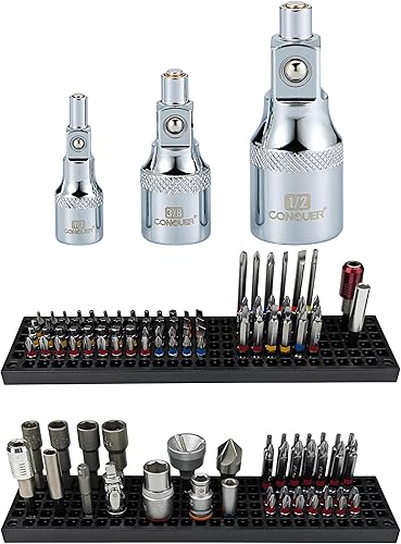 Kit de mejora de herramientas definitivo: extensiones de zócalo magnético y juego organizador de brocas
