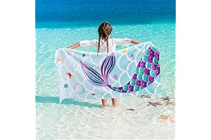 Mermaid Tail Beach Pool Towel For Girls - Kids Pool Towel