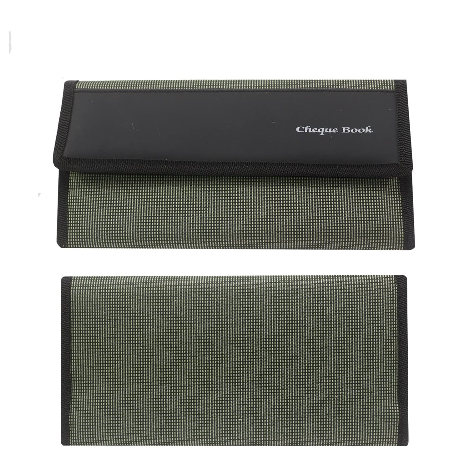 Cheque Book Holder Passport Passbook Holder Wallet Credit and Debit Card Holder Multi Pocket Expanding Zip Pouch Travel Organizer Bag Case for Small Accessories (Green, Pack of 1)-image-14