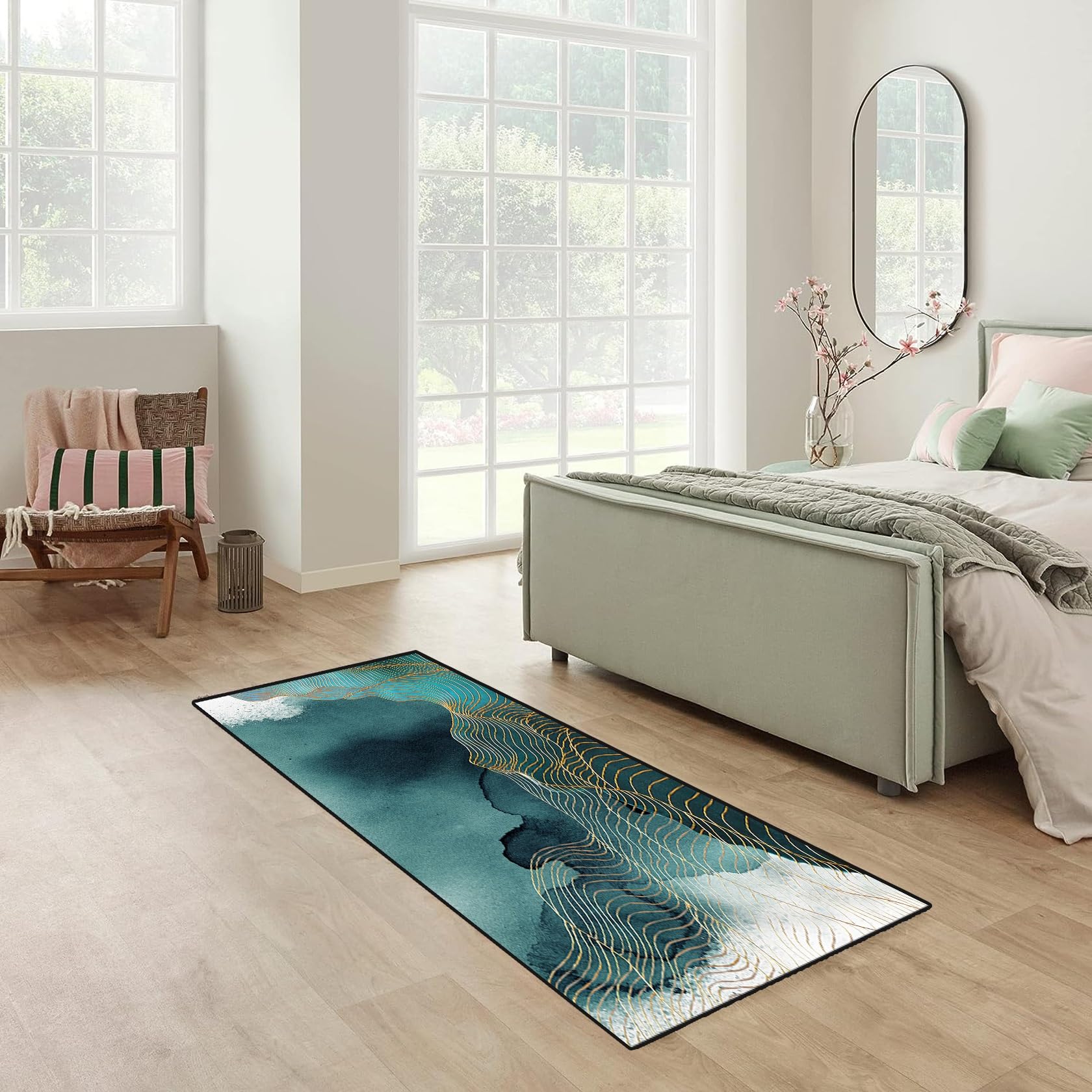 Amazon | キッチンマット 120 x 130 cm 床保護マット 防音 キズ防止