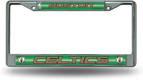 Vista 20 de NBA Bling Chrome License Plate Frame with Glitter Accent