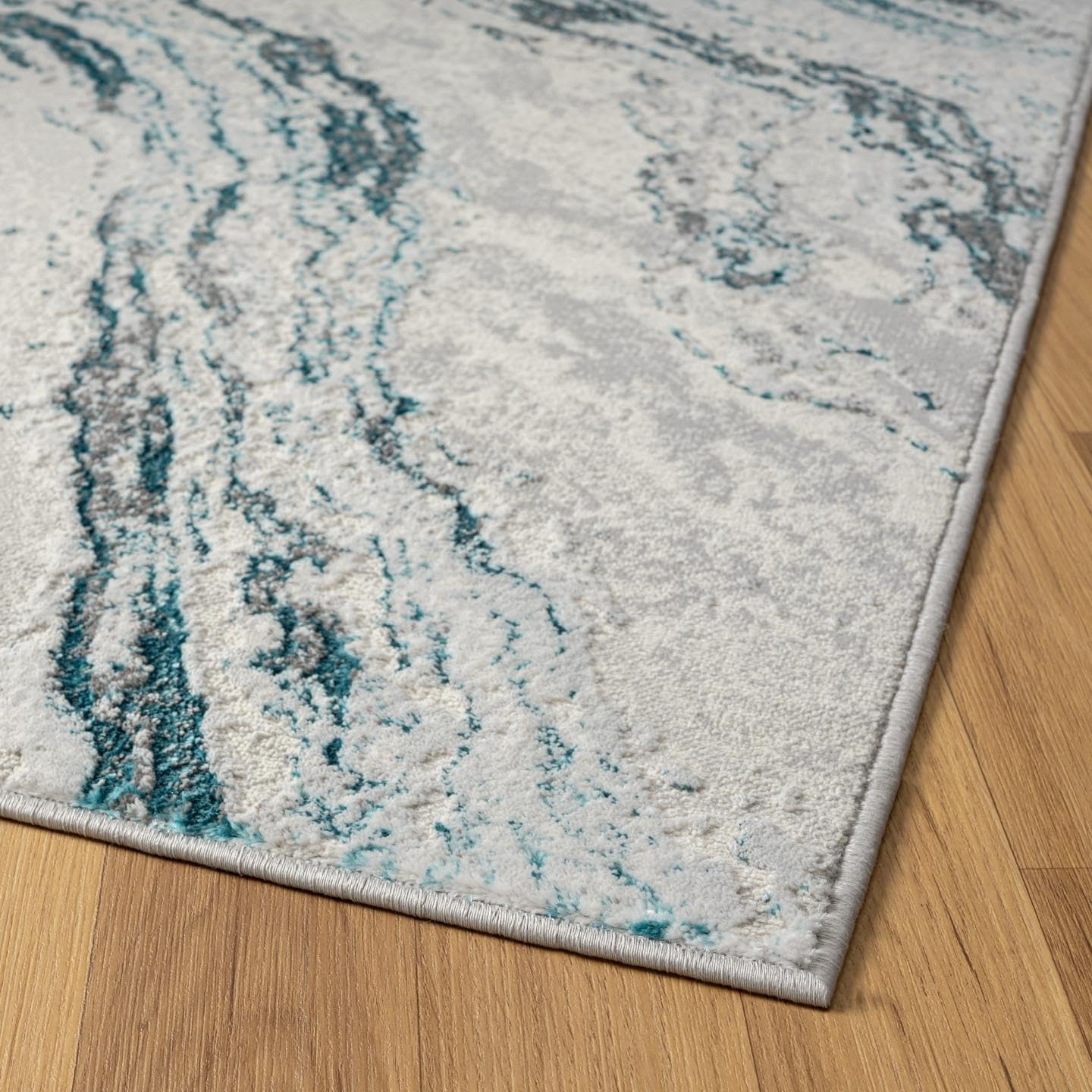 LUXE WEAVERS Modern Abstract Indoor Turquoise 5x7 Area Rug