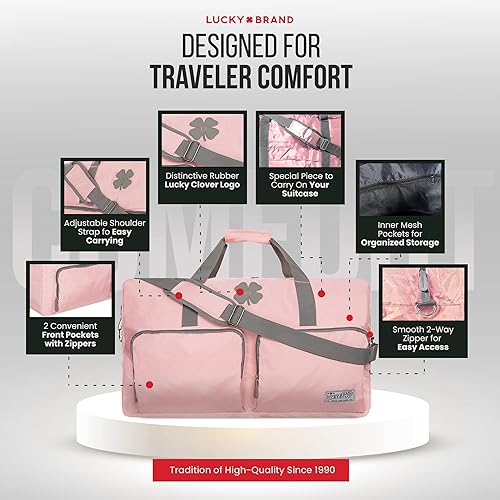 Miniatura 4 de Lucky - Bolsas de lona de viaje, bolsa de gimnasio, bolsa de viaje y bolsa de lona grande para hombres, bolsas plegables de fin de semana para