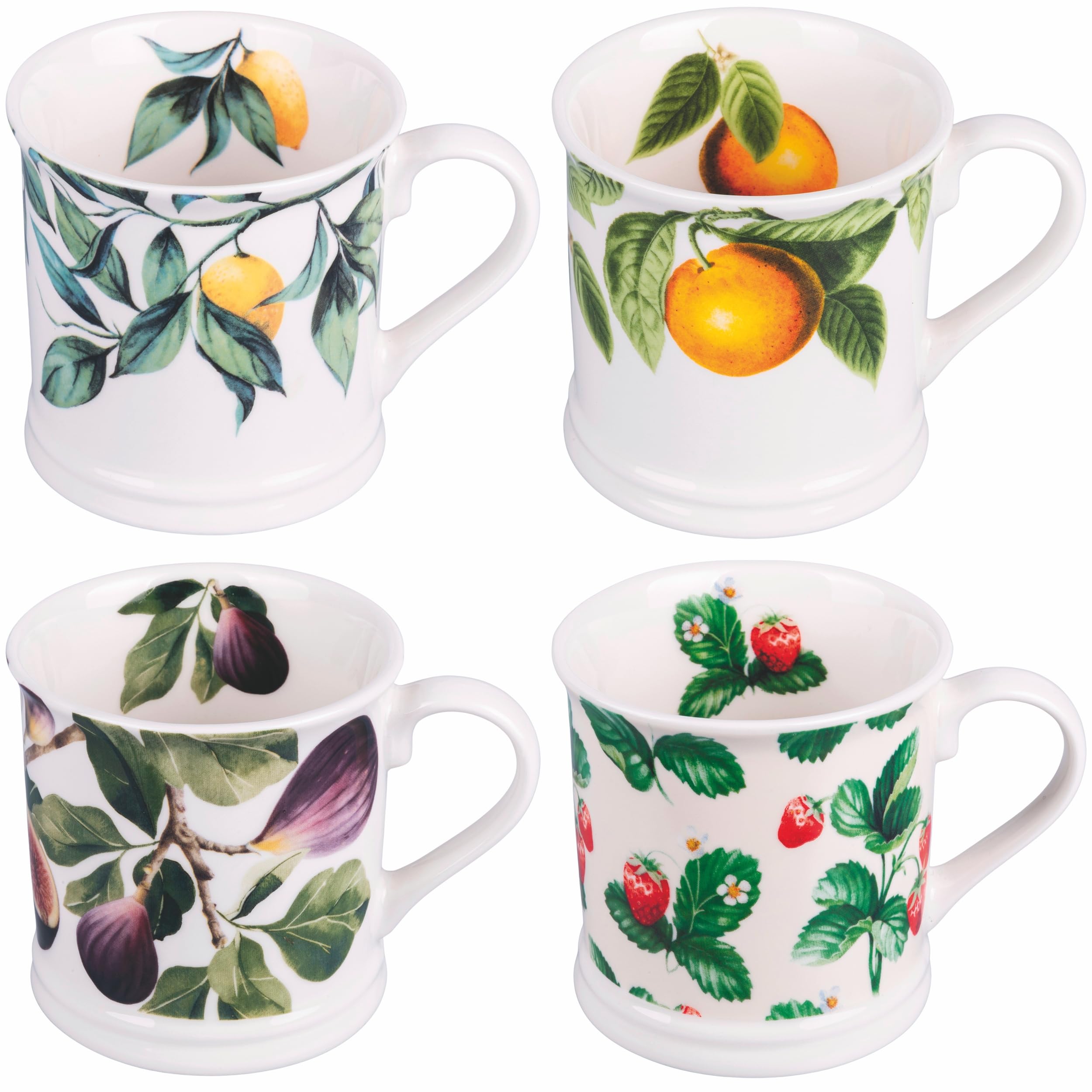 Set of 4 Fruit Life Porcelain Mug 430 ml