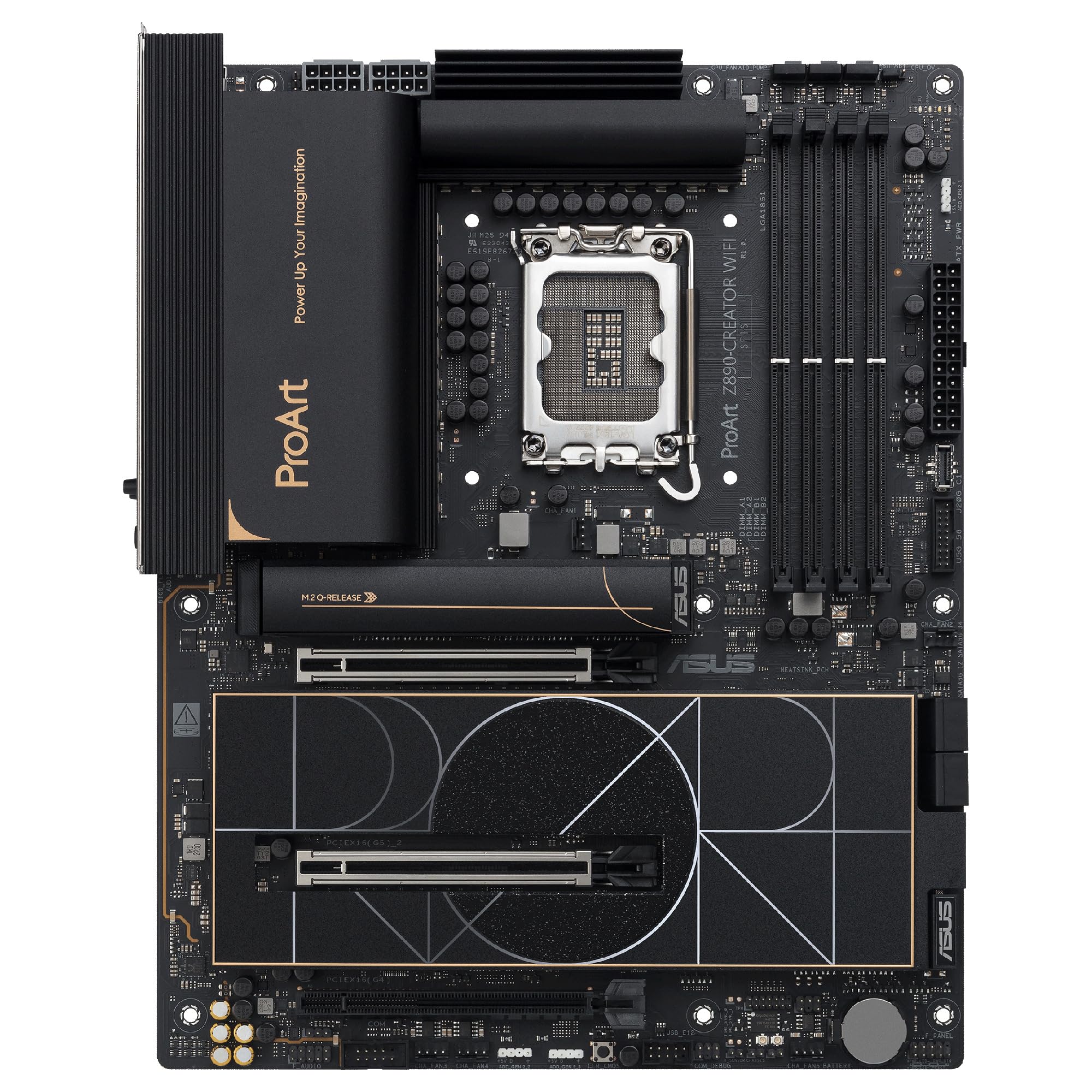 ASUS ProArt Z890-Creator WiFi - Placa Base ATX, 16+2+1+2 etapas de Potencia, PCIe 5.0 Compatible con GPU de última generación, Dos Thunderbolt 5 Tipo-C, LAN de 10 GB y 2,5 GB, WiFi 7, 5 Ranuras M.2