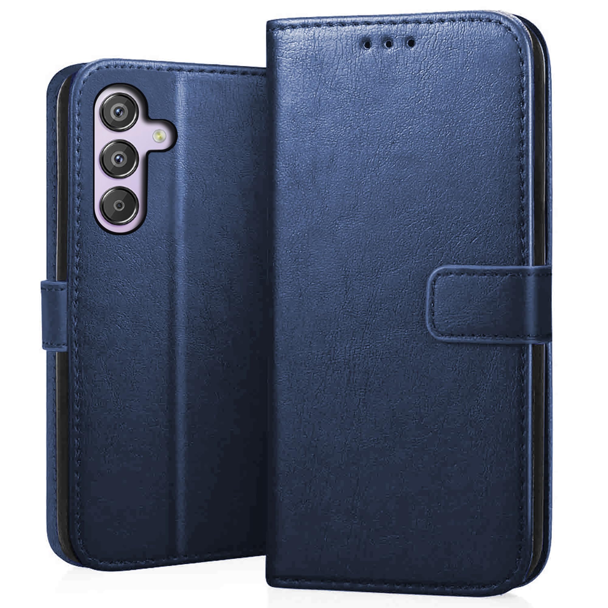 CEDO Samsung Galaxy M15 / F15 (5G) Flip Cover | Leather Finish | Inside Pockets & Inbuilt Stand | Shockproof Wallet Style Magnetic Closure Back Case Flipcover (Blue) (B0CYWX8R3G) Amazon Price History, Amazon Price Tracker