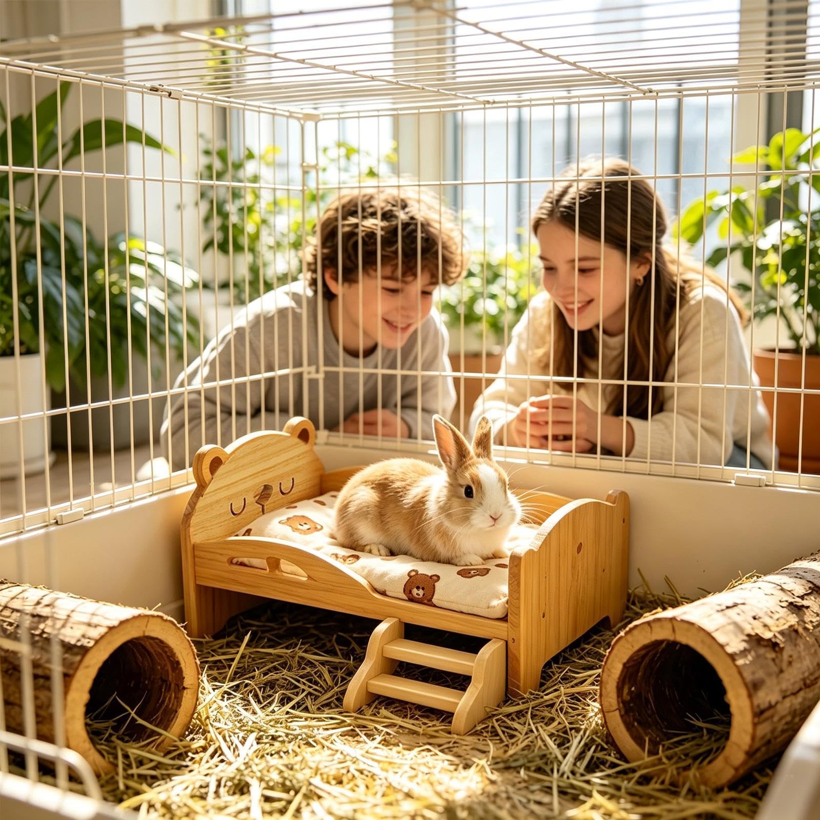 Per Furetto Mobile Per Il Riposo In Legno Per Animali Domestici | In Legno Per Roditori Nani per Criceto Nano Cincillà Coniglio Riccio Furetto Cavia