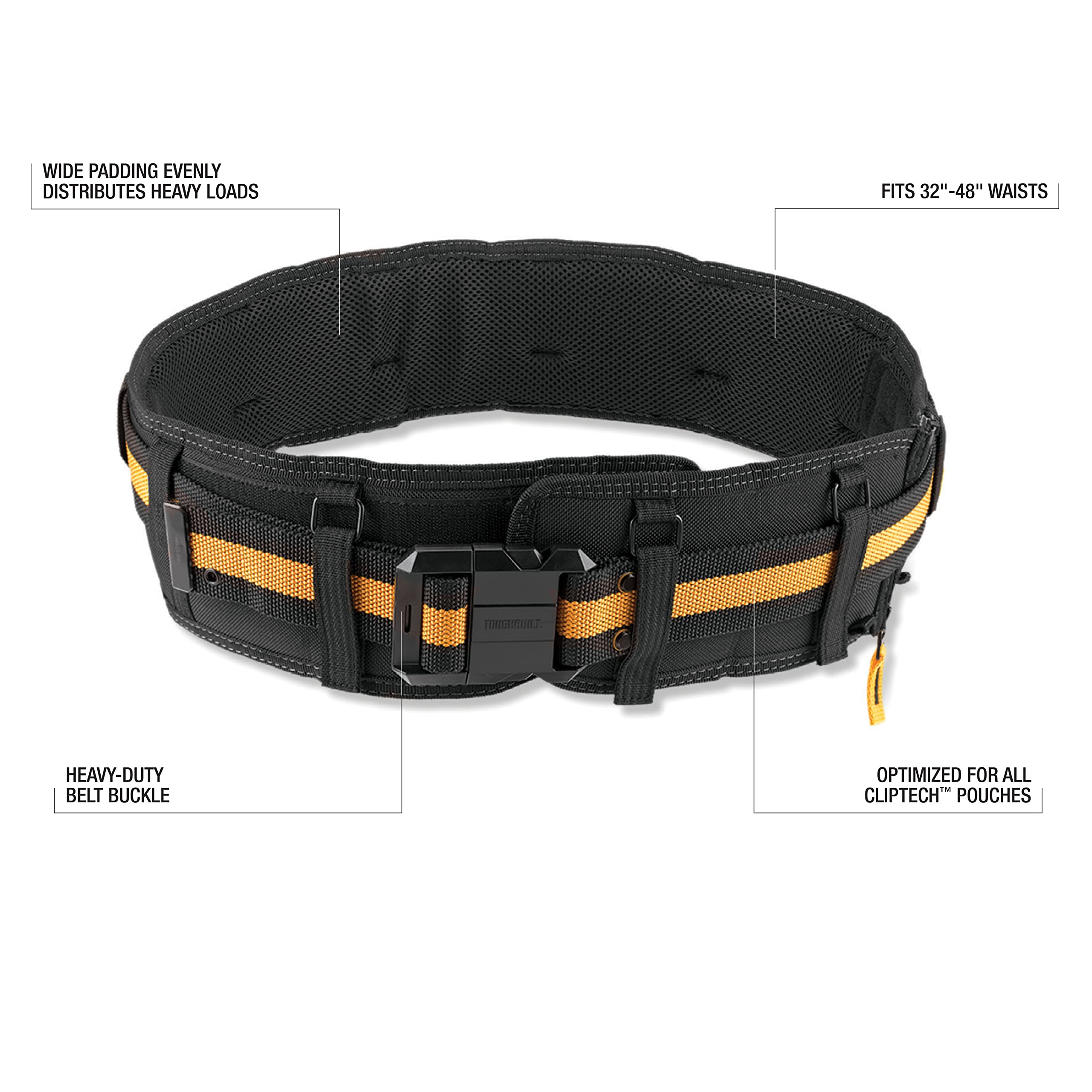 ToughBuilt TB-CT-41 - Cintura imbottita con fibbia e supporto posteriore