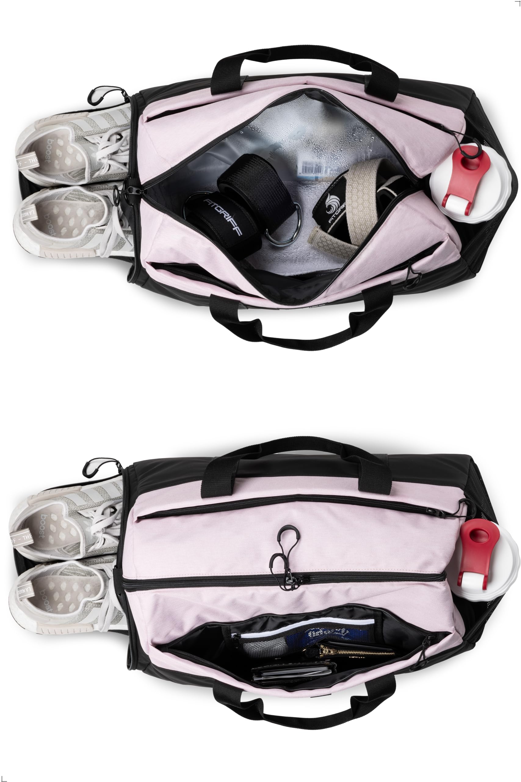 Fitgriff® Borsone Palestra Uomo & Donna V2 - Borsa Sportivo con Porta Scarpe e Tasca Umida da Viaggio, Sport, Fitness, Piscina - Duffel Bag
