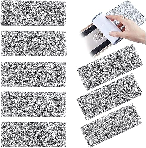 Paquete de 8 almohadillas de repuesto de microfibra para trapeador, cabezales de repuesto para trapeador de pulverización de 13 x 4.7 pulgadas para