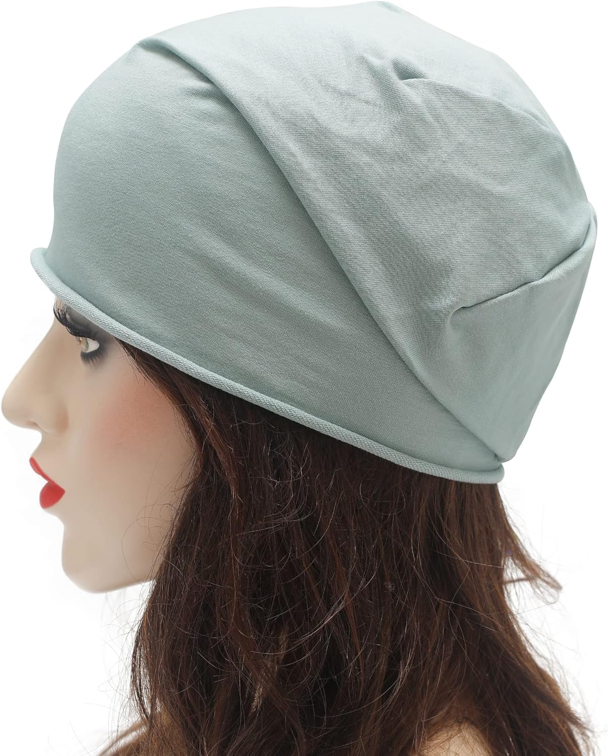 ZLYC Cotton Thin Slouchy Beanie Hat for Men Women Fashion Soft Stretch Knit Skull Cap - Image 5