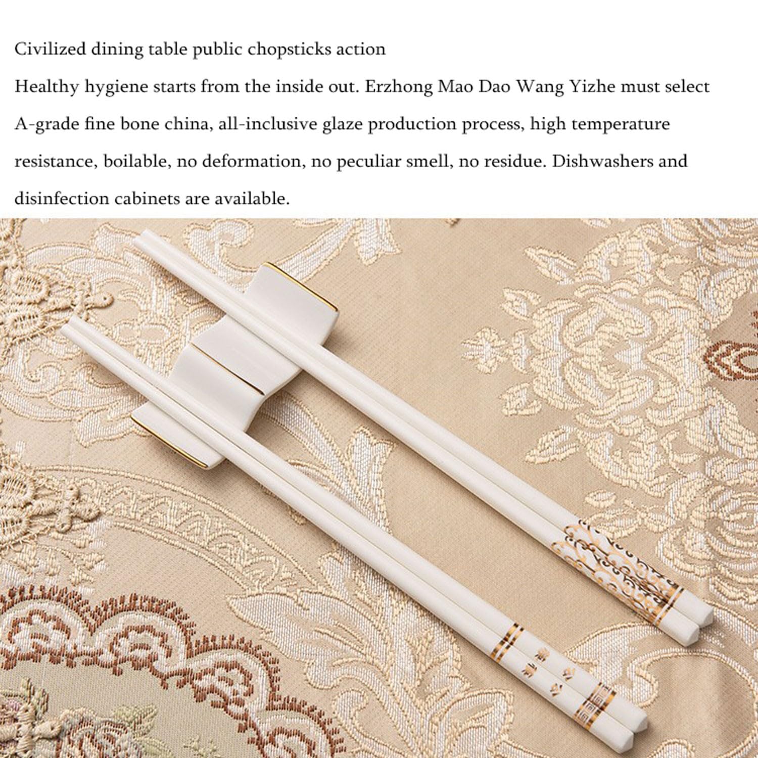 Baguettes à Doigts réutilisables, Lot de 10, Doubles Baguettes en céramique, résistantes aux Hautes températures, 25 cm, réutilisables，A 25cm