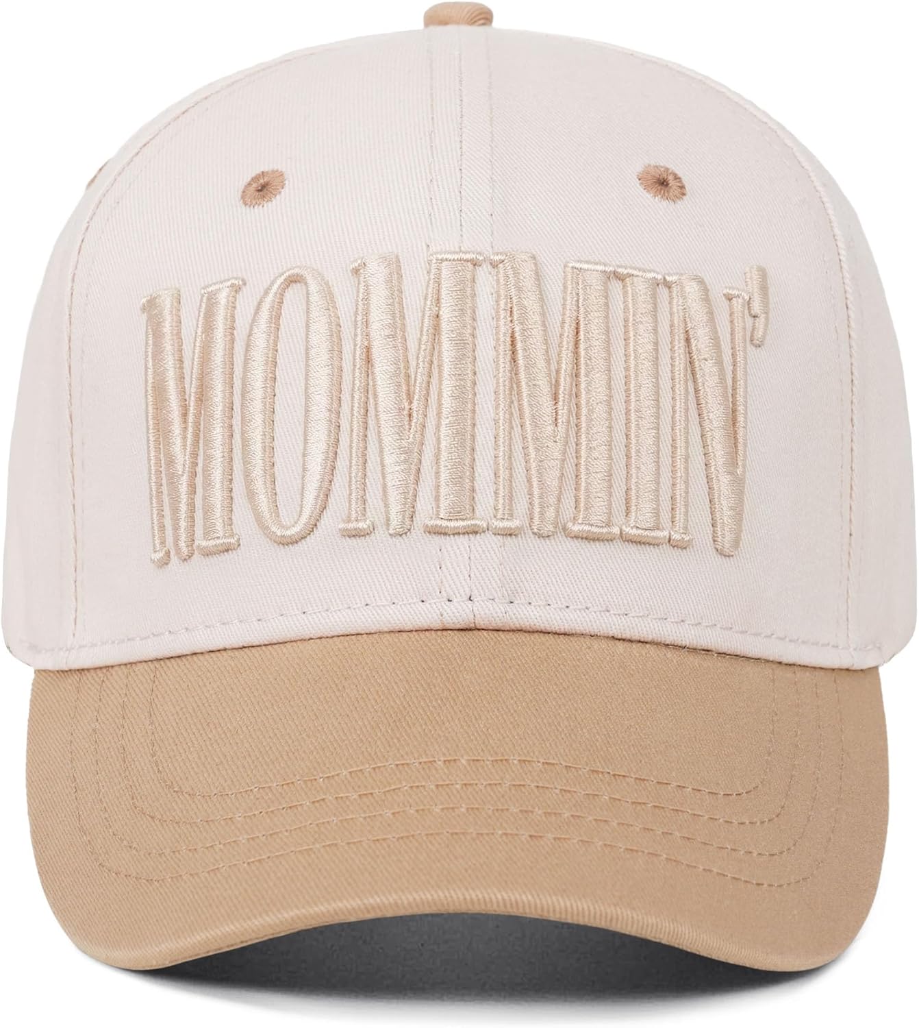 Mommin Trucker Hat for Women, Vintage Two-Tone mom hat with Mommin 3D Embroidery, New Mom Gifts Mothers Day Outfits