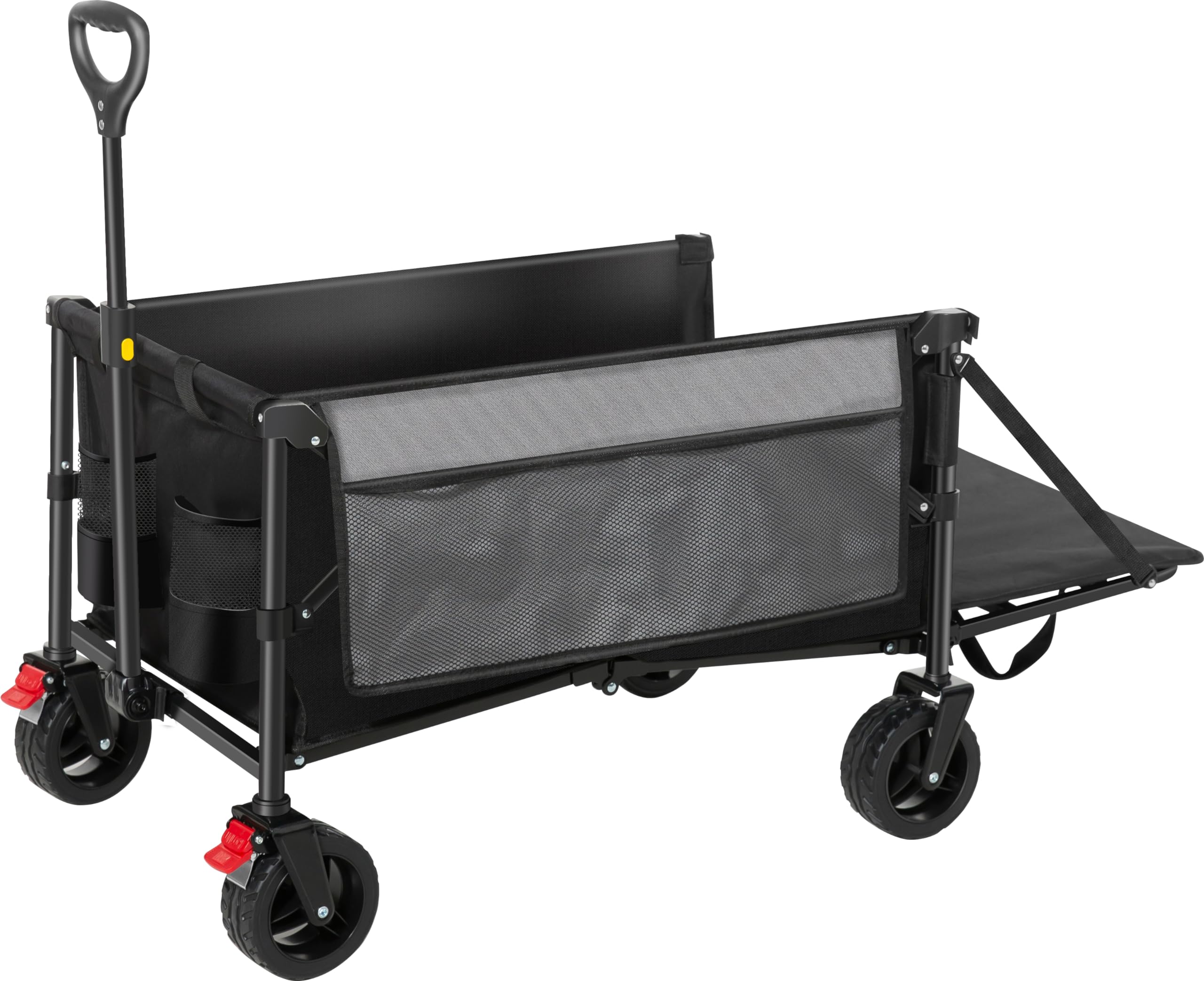 HOFTME Camping Trolley,200L Folding Beach Trolley Cart with Adjustable ...