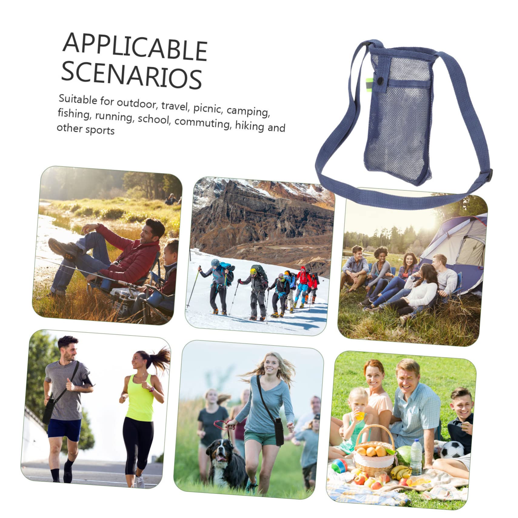 ibasenice Mochila de Botella de Agua para Exterior con Correa Funda Protectora Antiescaldante para Botellas de para Senderismo y Camping
