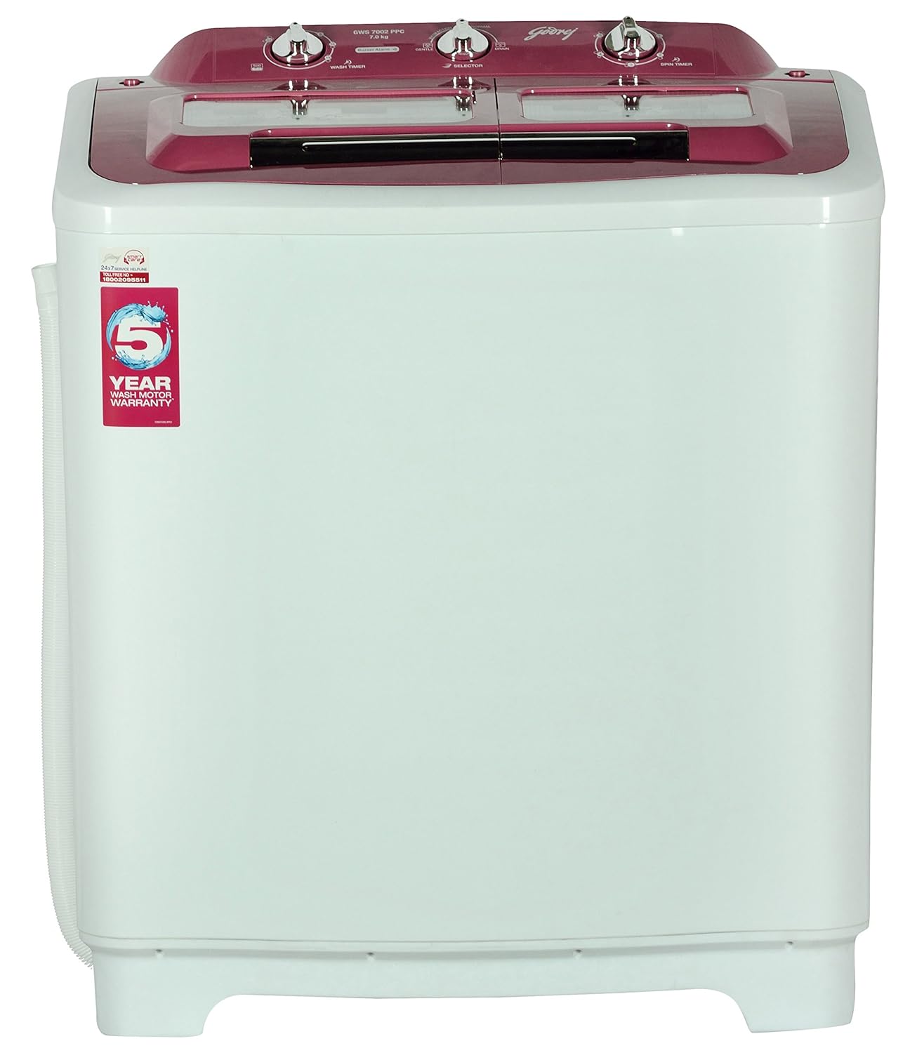 Godrej 7 kg SemiAutomatic Top Loading Washing Machine (GWS 7002 PPC