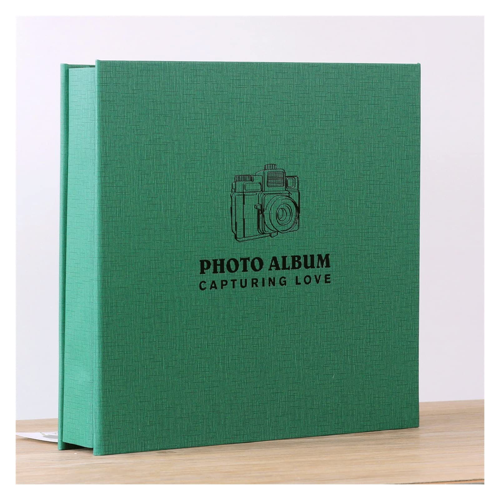 Album fotograficzny zrób to sam album na zdjęcia, ręcznie robiony, wklejany i folia, album o dużej pojemności dla par rodzinnych albumów fotograficznych (Kolor: 02, rozmiar: 60 arkuszy/czarny papier)