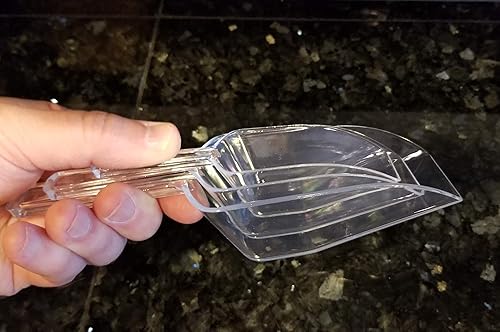 Miniatura 3 de Juego de 3 cucharas de cocina de plástico transparente para anidar, perfecto para cereales, avena, café, azúcar, polvo (3 juegos)