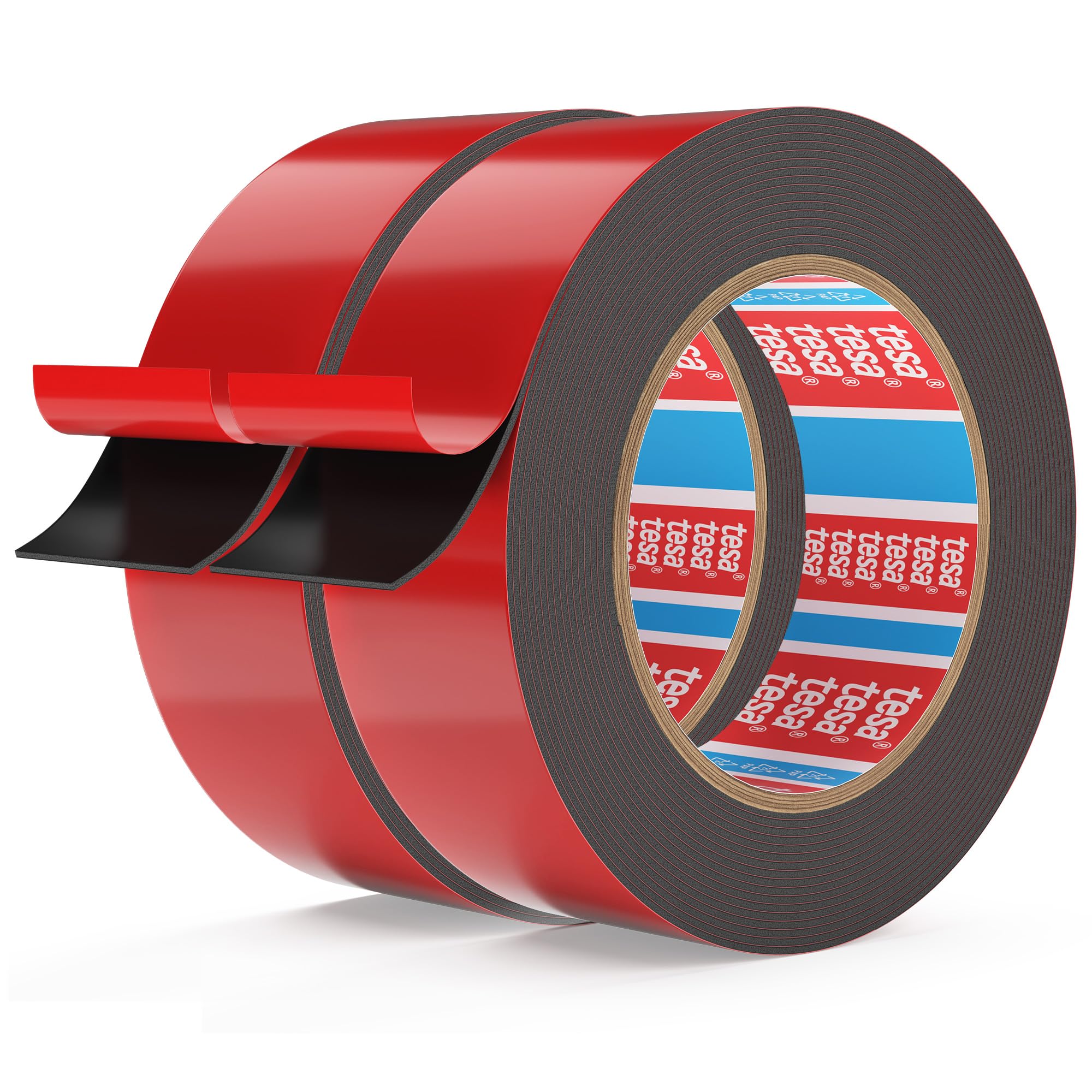 Emitever 6411 Heavy Duty Double Sided Tape - 24mm x 5.5m(2 Pack), Super Strong Mounting Tape, Waterproof Acrylic Foam High Adhesion, Suitable for Automotive, Home Decor, Outdoor Repairs, Installation