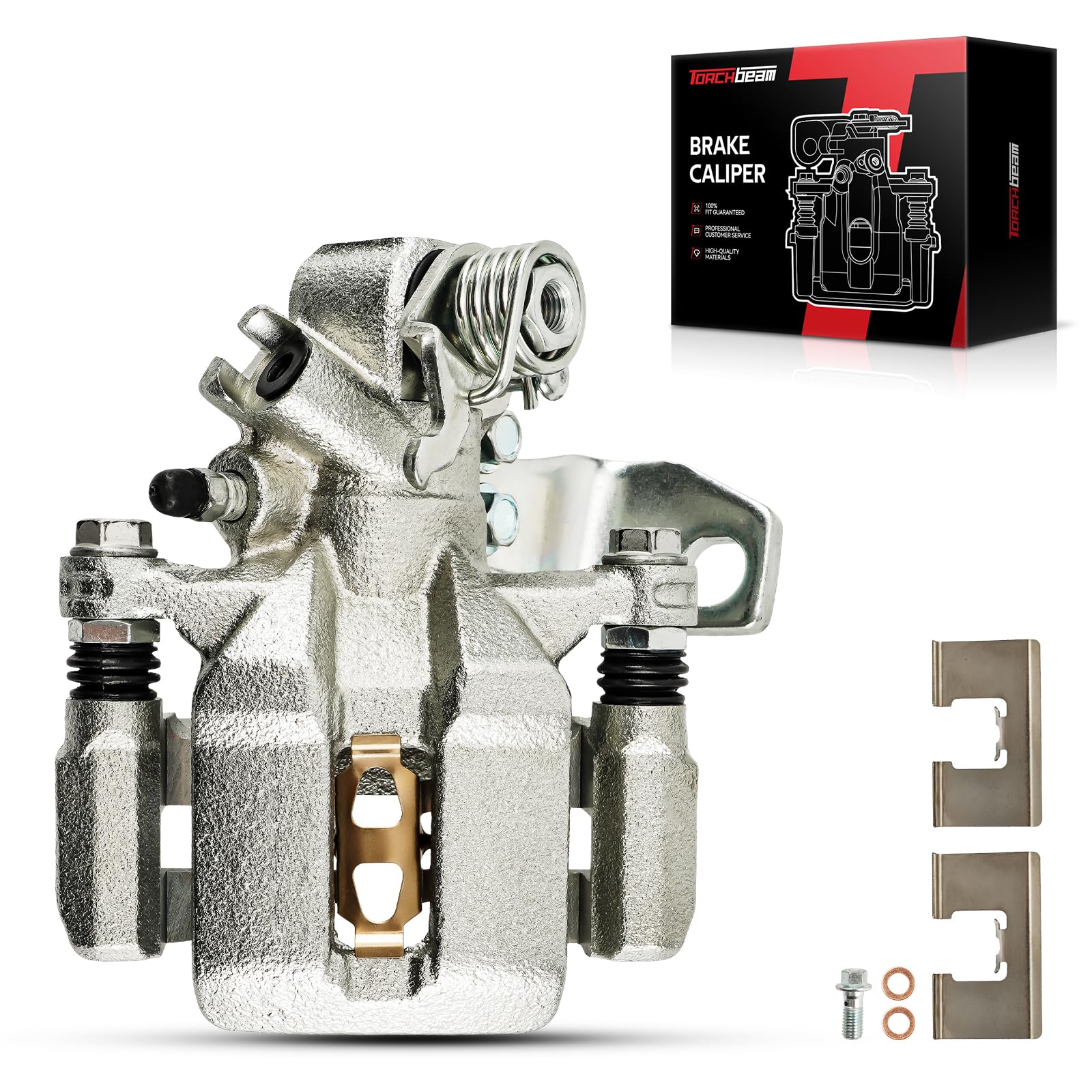 Torchbeam Rear Left Brake Caliper w/Bracket Fit for Civic 2006-2015