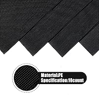 Vista 3 de 4 lienzos de malla de plástico, hojas de lona de malla de plástico negro de 14 quilates, pantalla de malla de plástico para bordar, hacer