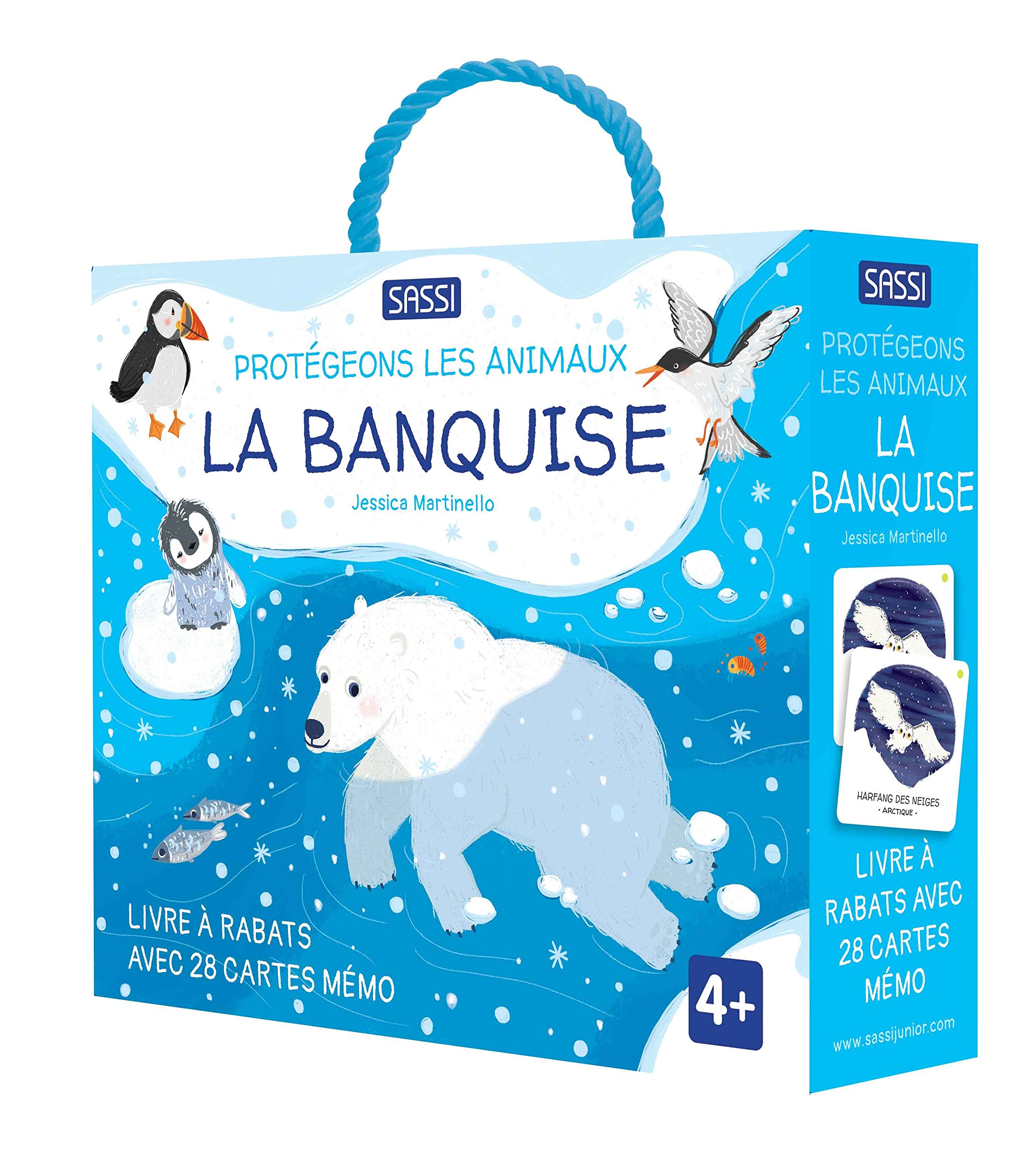 Protégeons les animaux. La banquise: Coffret avec 1 livre à rabats et 28 cartes mémo